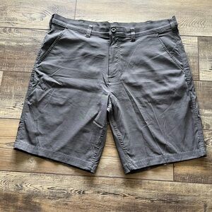 Eddie Bauer Gray Flat Front Shorts Lightweight Outdoor Essential